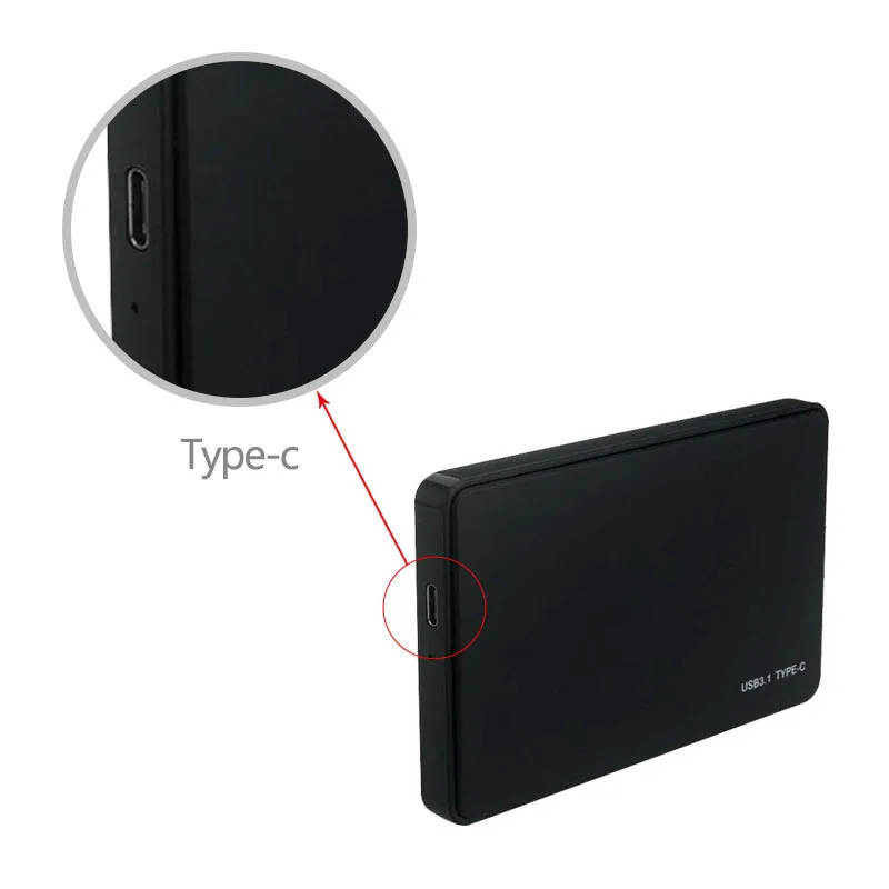 Кишеня для HDD/SSD 2.5" SATA U25Q73.1, USB Type-C, кабель A-C, чорний - мініатюра 4