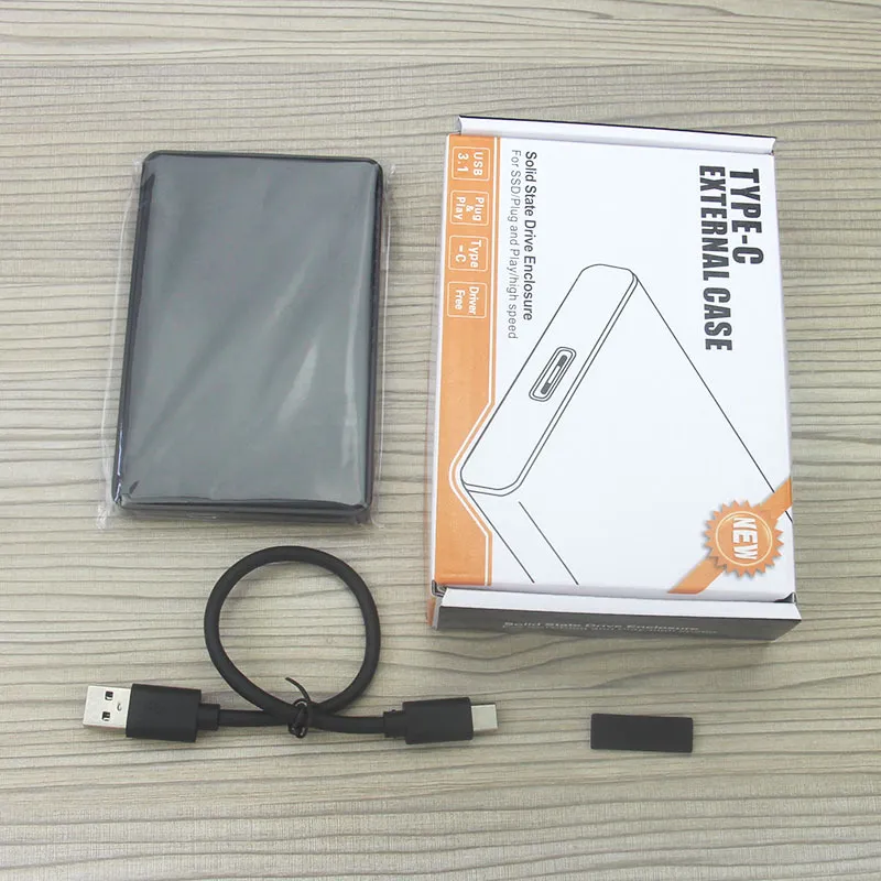 Кишеня для HDD/SSD 2.5" SATA U25Q73.1, USB Type-C, кабель A-C, чорний - мініатюра 5