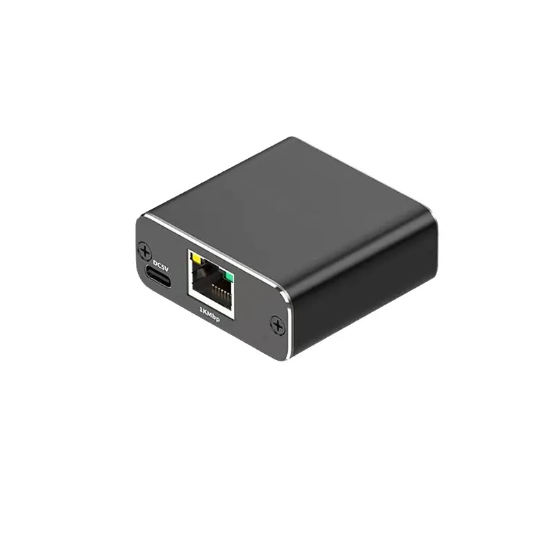 Комутатор мережевий некерований на 3 порти RJ-45 1 Гбіт/с (1 вхід, 2 виходи), живлення USB Type-C 5 В, чорний - мініатюра 4