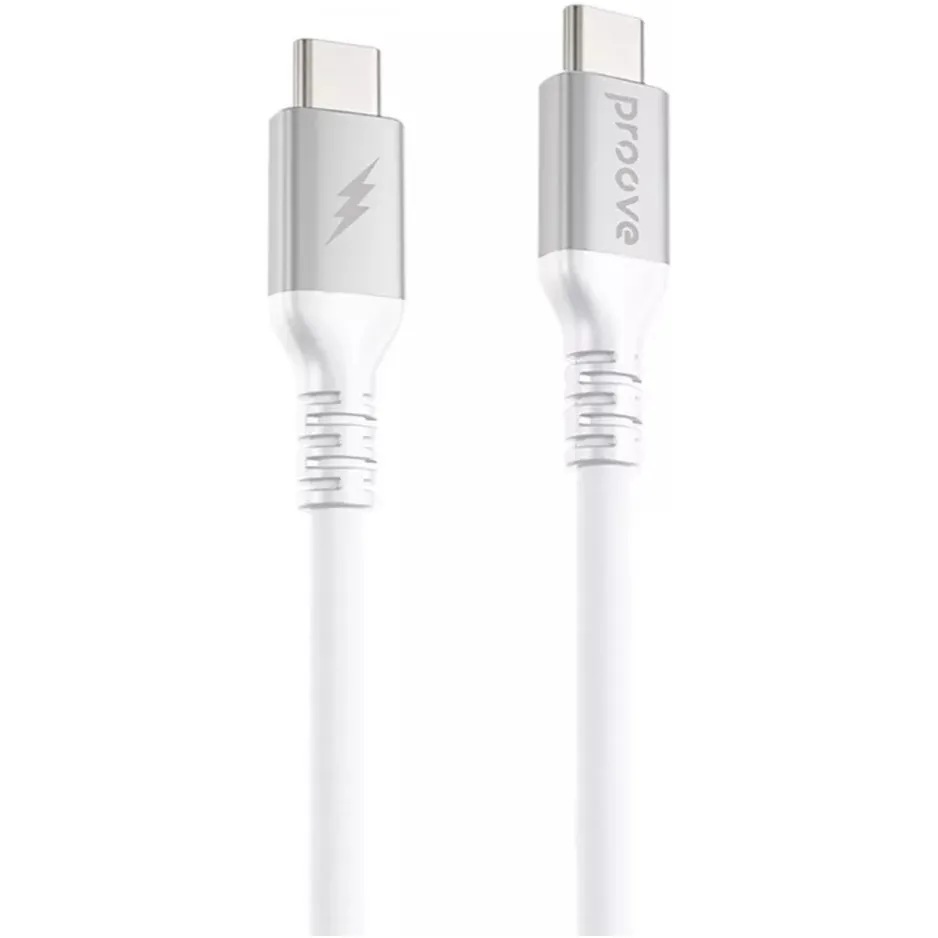 Кабель Proove ReGen Silicone USB Type-C to USB Type-C 60W 1 м, White (CCRS60002202) - зображення 1