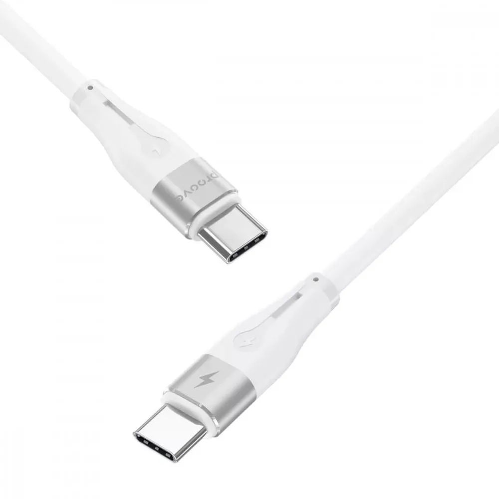 Кабель Proove Soft Silicone USB Type-C - USB Type-C (M/M), 60W, 2 м, White (CCSO60002222) - мініатюра 4