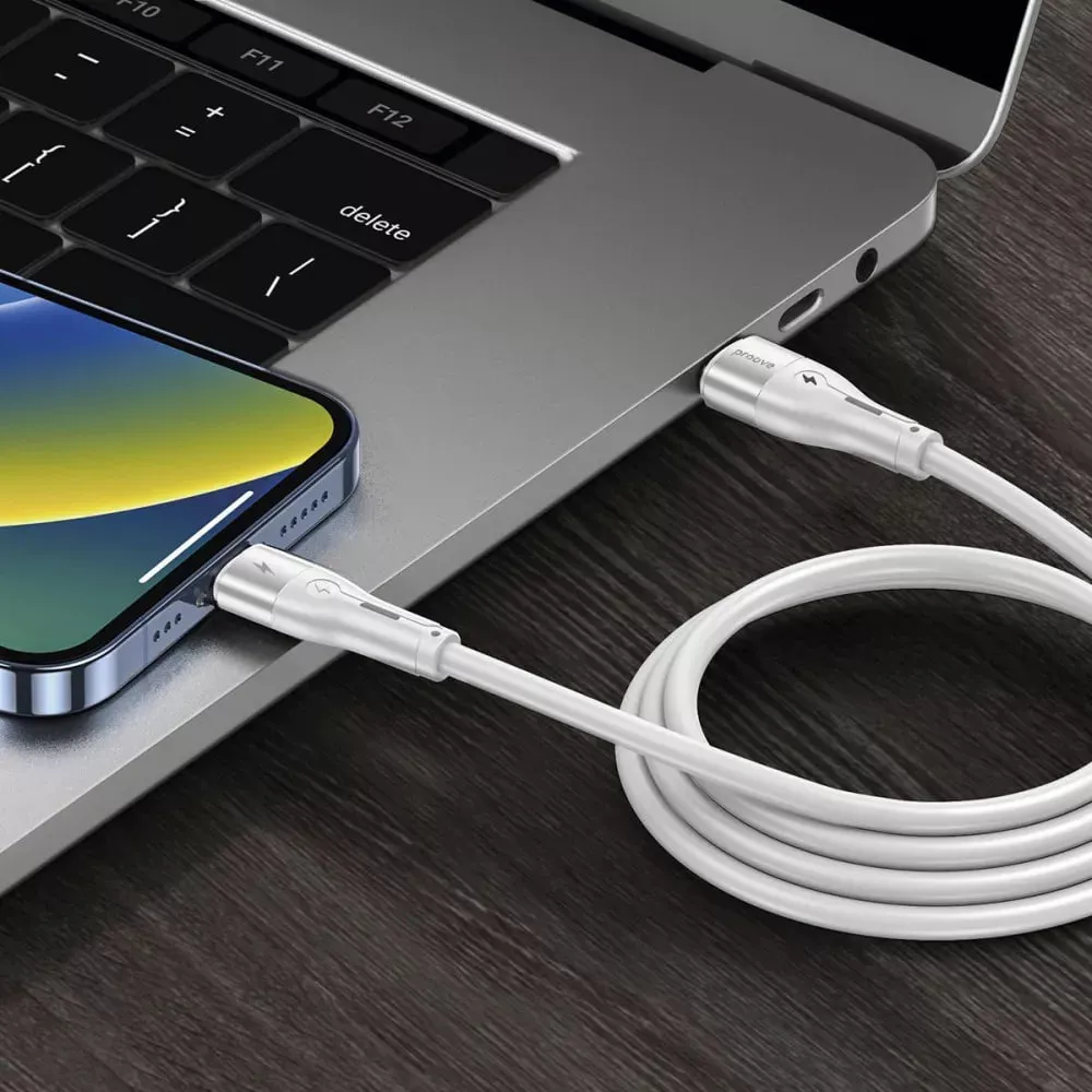 Кабель Proove Soft Silicone USB Type-C - USB Type-C (M/M), 60W, 2 м, White (CCSO60002222) - мініатюра 5