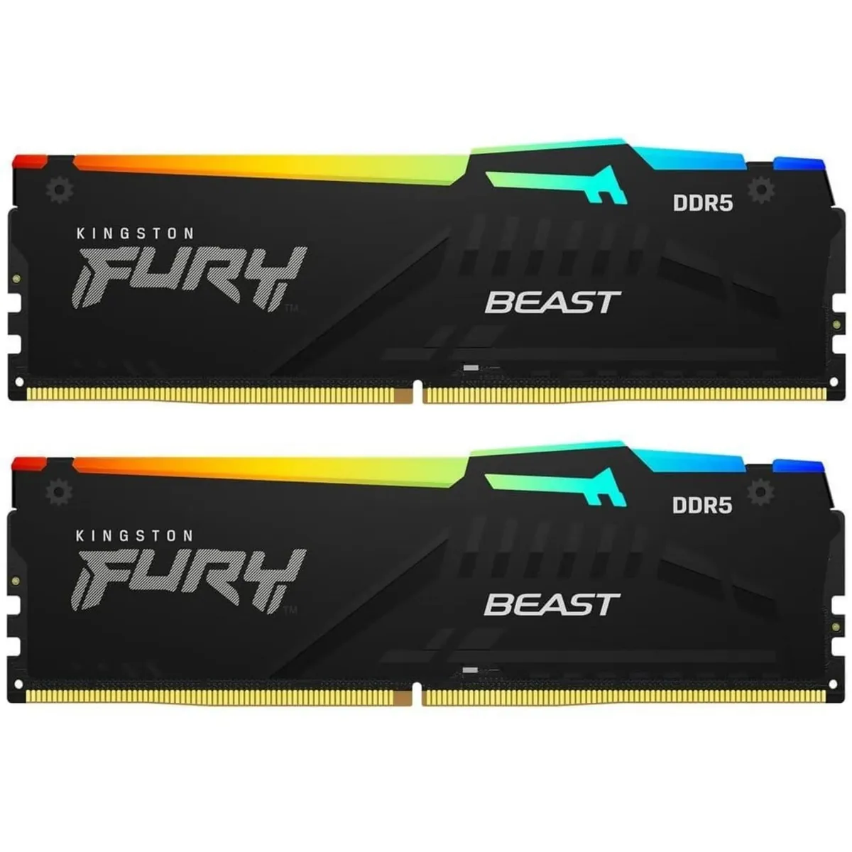 Модуль пам`ятi DDR5 16GB/6000 Kingston Fury Beast RGB Expo Black (KF560C30BBEAK2-16) - зображення 1
