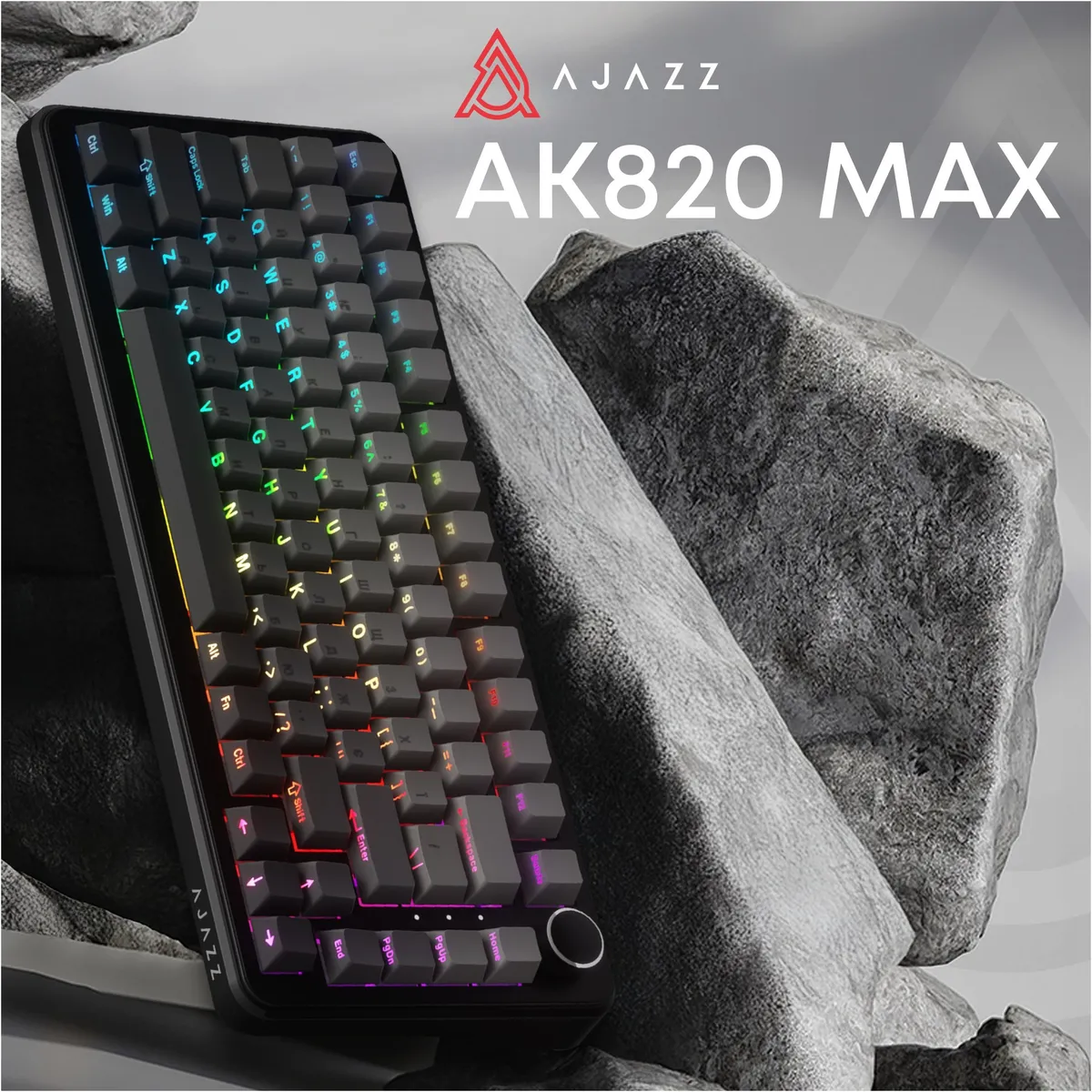Клавіатура Ajazz AK820 Max Magnetic Switch RGB Gradient Black (AK820MAX-M-S-GG) - мініатюра 5