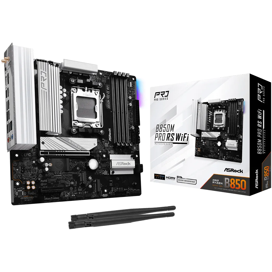 Материнська плата ASRock B850M PRO RS WIFI - зображення 1