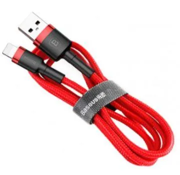 Кабель Baseus Cafule USB-Lightning, 2м Red-Red (CALKLF-C09) - зображення 1