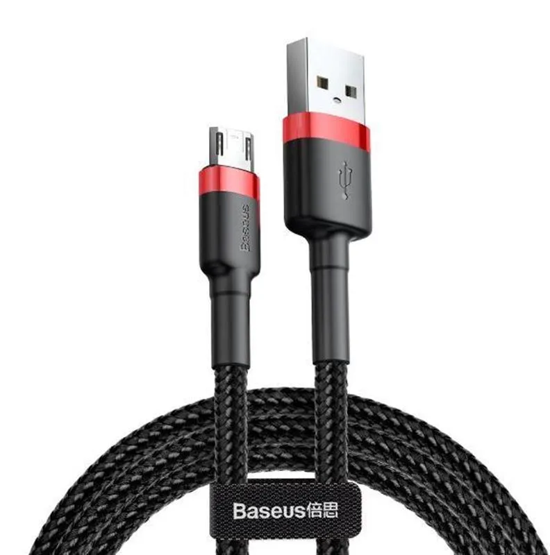 Кабель Baseus Cafule USB-microUSB, 1м Black (CAMKLF-B91) - зображення 1