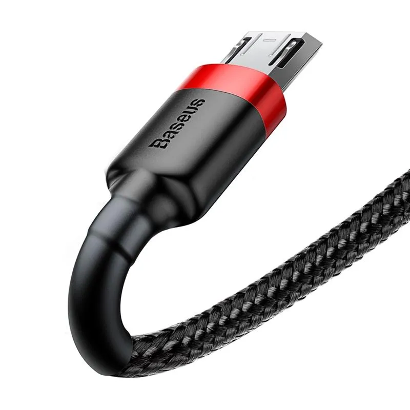 Кабель Baseus Cafule USB-microUSB, 1м Black (CAMKLF-B91) - мініатюра 2