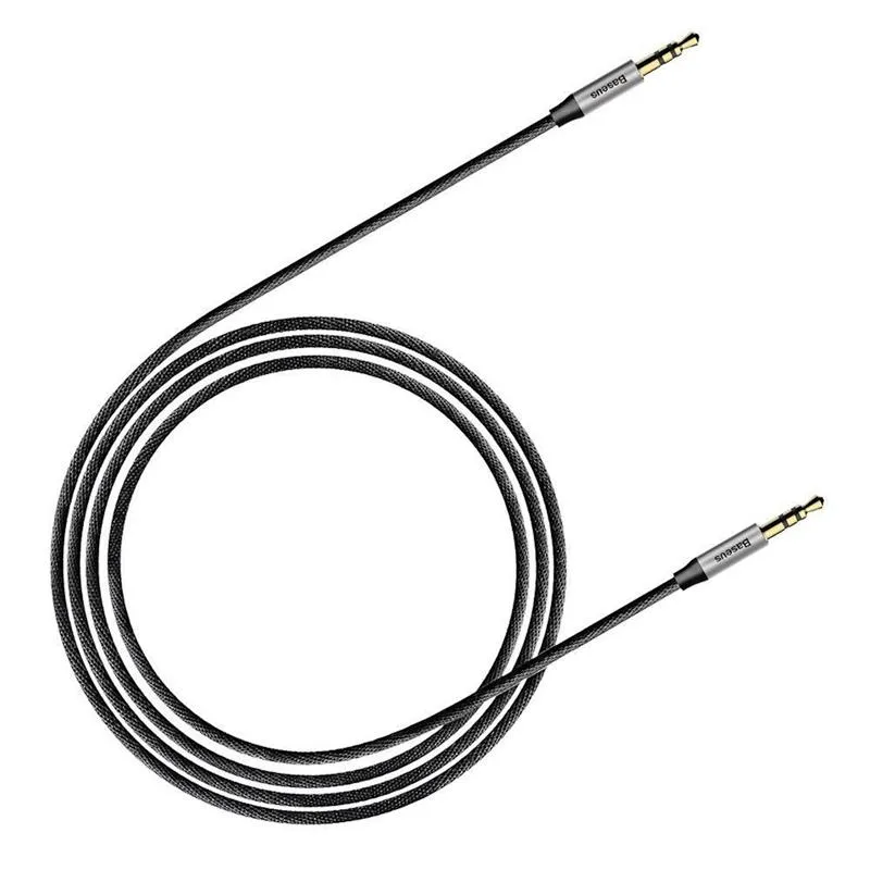 Аудіо-кабель Baseus Yiven M30 3.5 мм-M/3.5 мм-M, 1 м, Silver/Black (CAM30-BS1) - мініатюра 3
