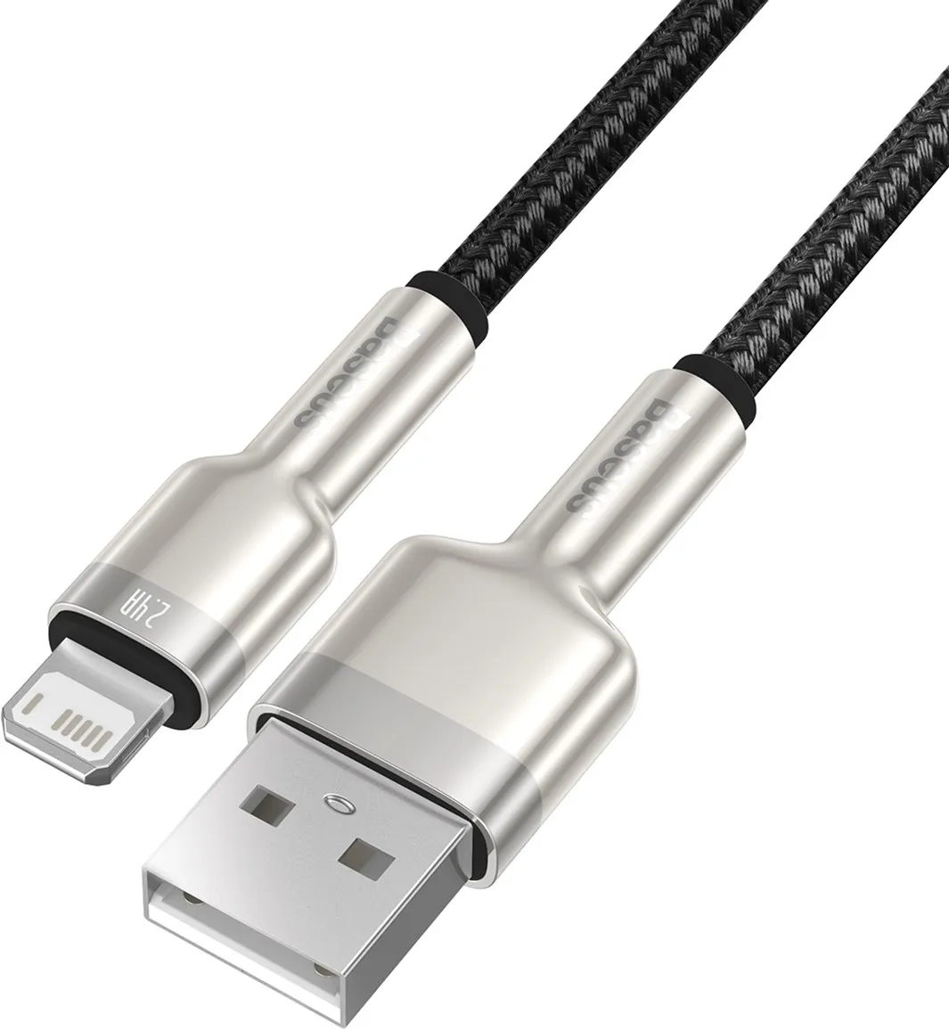 Кабель Baseus Cafule Metal USB-Lightning, 1м Black (CALJK-A01) - мініатюра 2