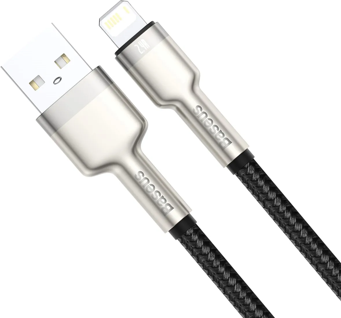 Кабель Baseus Cafule Metal USB-Lightning, 1м Black (CALJK-A01) - мініатюра 3
