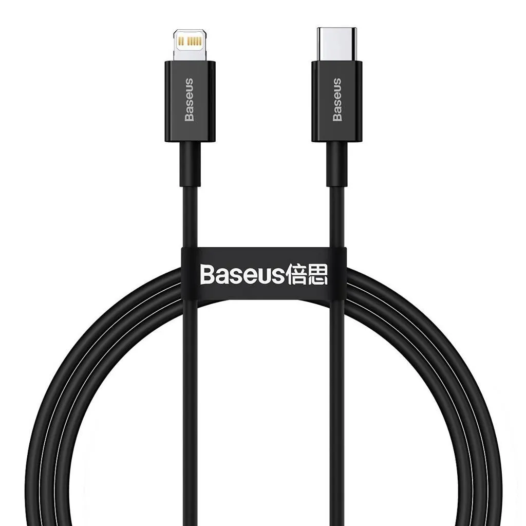 Кабель Baseus Superior Fast Charging USB-C-Lightning, 1м Black (CATLYS-A01) - зображення 1