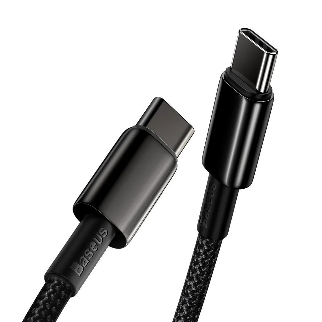Кабель Baseus Tungsten Gold USB-C-USB-C, 2м Black (CATWJ-A01) - мініатюра 3