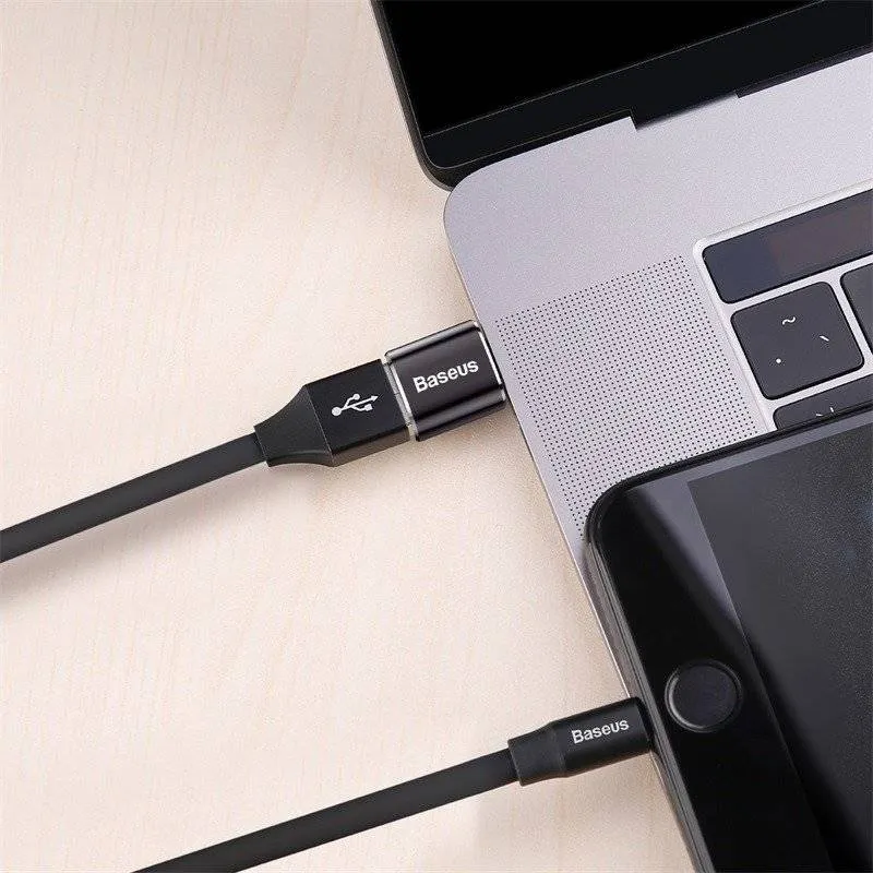 Адаптер Baseus USB-C-USB Black (CATOTG-01) - мініатюра 9