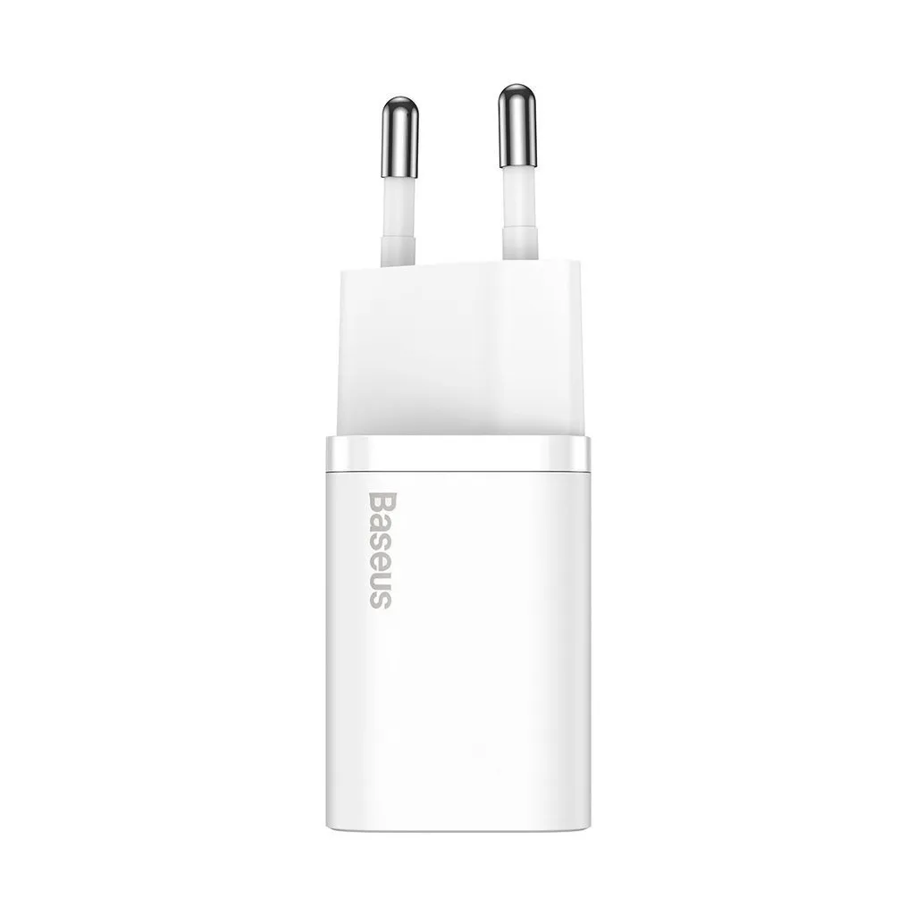 Мережевий зарядний пристрій Baseus Super Silicone PD Charger (1USB-C) 20W White (CCSUP-B02) - мініатюра 2