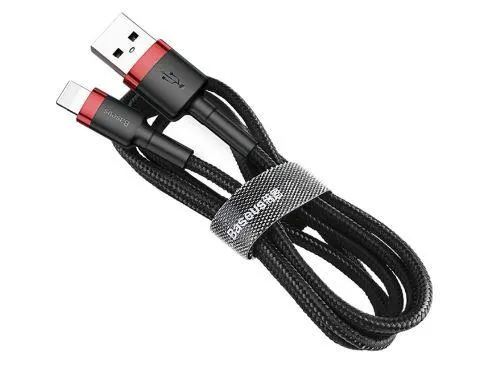 Кабель Baseus Cafule USB-Lightning, 1м Red-Black (CALKLF-B19) - зображення 1
