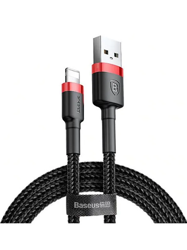 Кабель Baseus Cafule USB-Lightning, 1м Red-Black (CALKLF-B19) - мініатюра 3