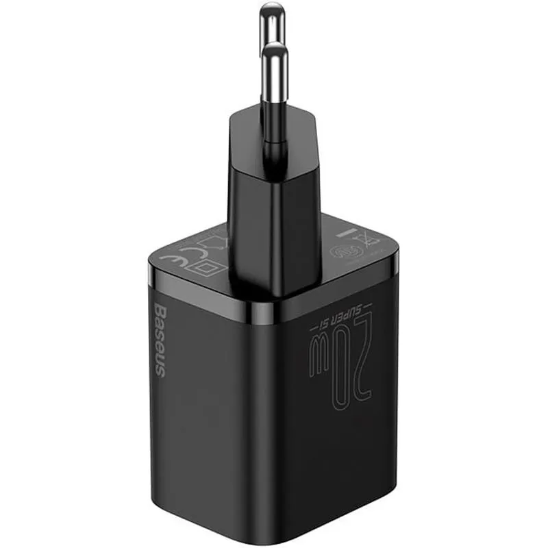 Мережевий зарядний пристрій Baseus (1USB-C) 20W Black (CCSUP-B01) - мініатюра 3