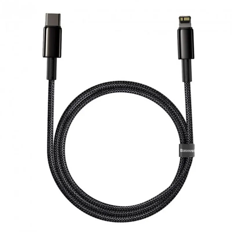 Кабель Baseus Tungsten Gold USB-C-Lightning, 1м (CATLWJ-01) - зображення 1