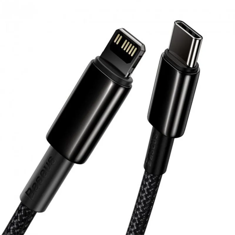 Кабель Baseus Tungsten Gold USB-C-Lightning, 1м (CATLWJ-01) - мініатюра 3