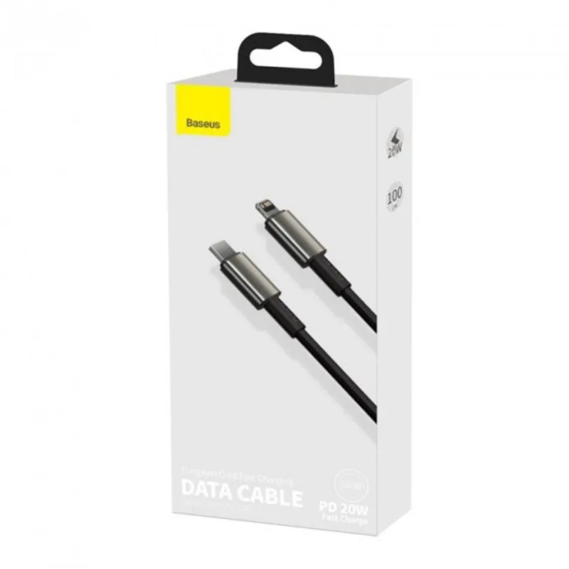 Кабель Baseus Tungsten Gold USB-C-Lightning, 1м (CATLWJ-01) - мініатюра 5