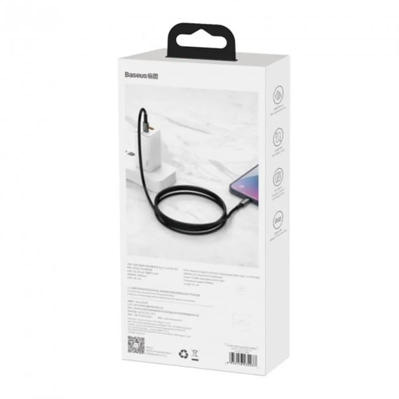 Кабель Baseus Tungsten Gold USB-C-Lightning, 1м (CATLWJ-01) - мініатюра 6