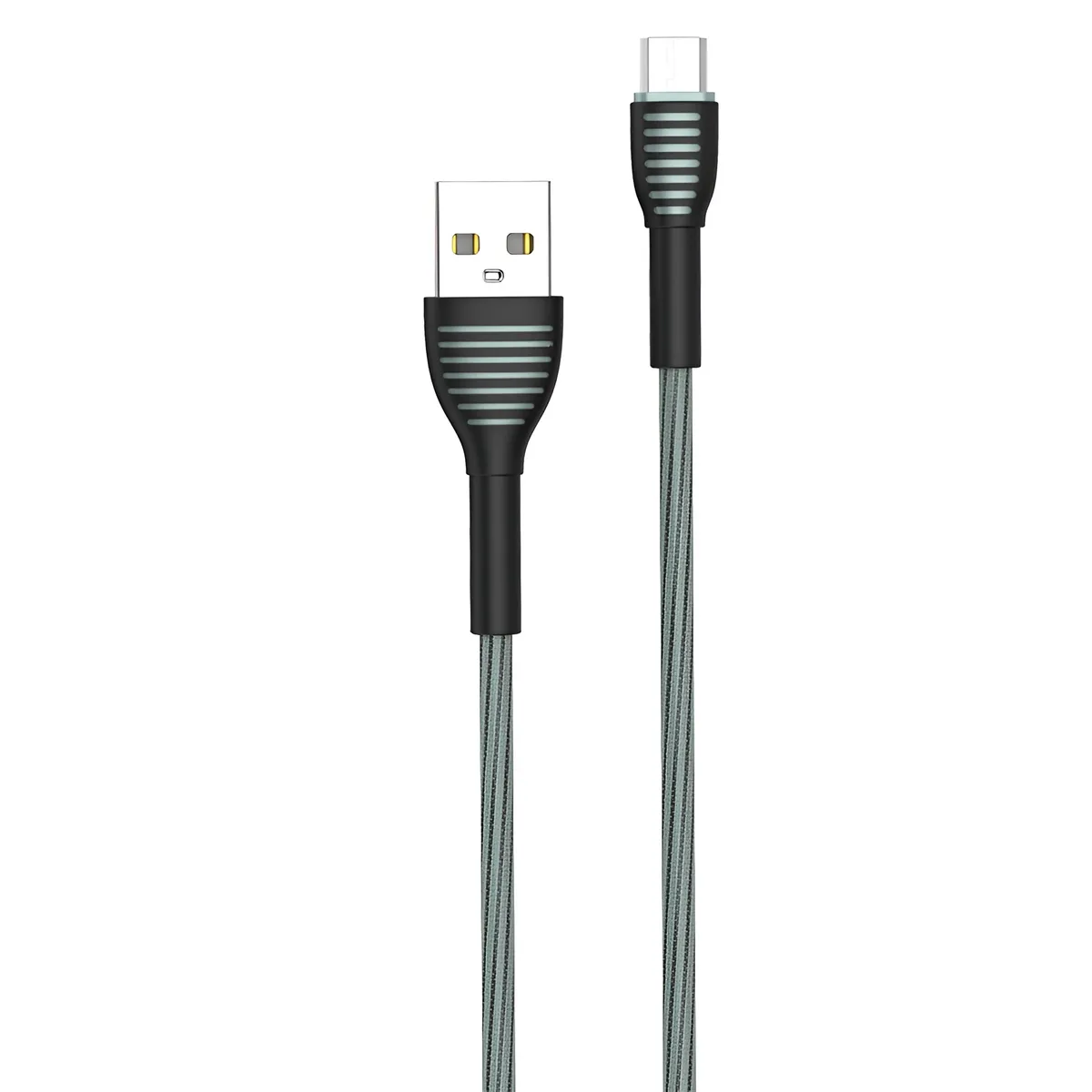 Кабель ColorWay USB - micro USB (M/M), Braided Cloth, 3 А, 1 м, Gray (CW-CBUM041-GR) - мініатюра 8