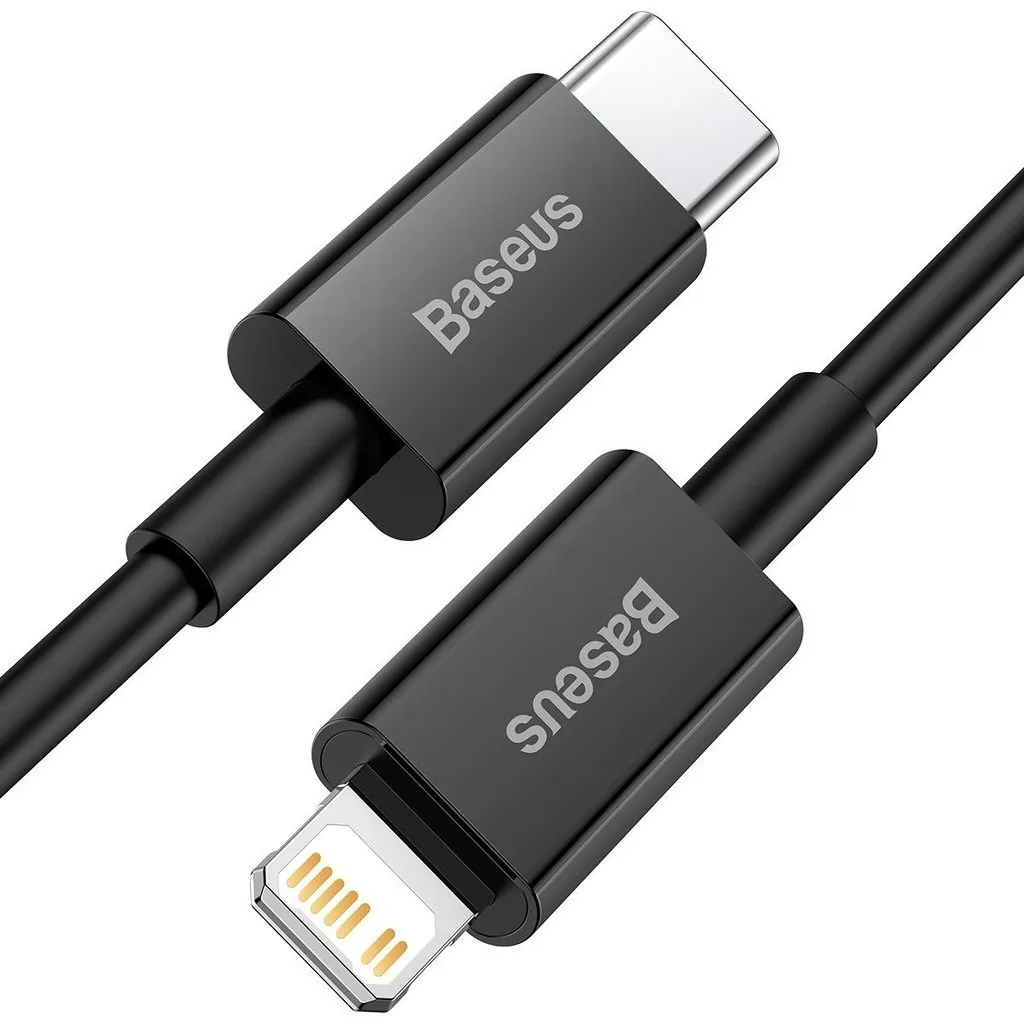 Кабель Baseus Superior Fast Charging USB-C-Lightning, 2м Black (CATLYS-C01) - мініатюра 2