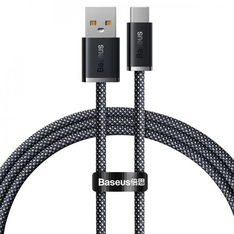 Кабель Baseus Dynamic USB-USB Type-C, 20V/5A, 100W, 1м Grey (CALD000616) - зображення 1