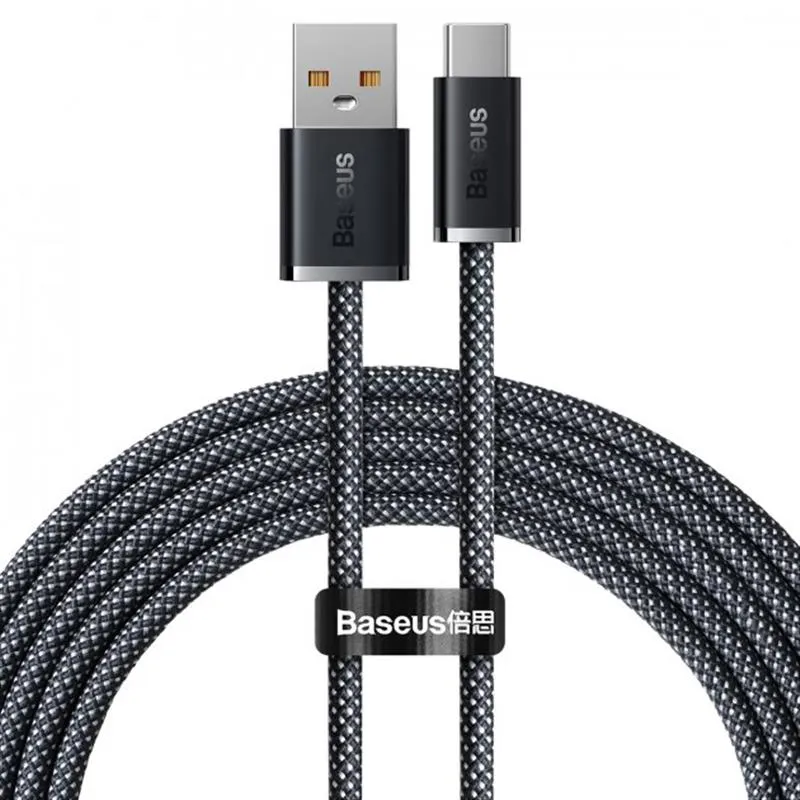 Кабель Baseus Dynamic USB-USB Type-C, 20V/5A, 100W, 2м Grey (CALD000716) - зображення 1