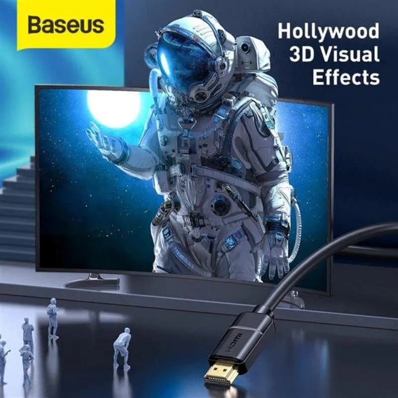 Кабель Baseus High Definition HDMI - HDMI V 2.0, (M/M), 1 м, Black (CAKGQ-A01) - мініатюра 2