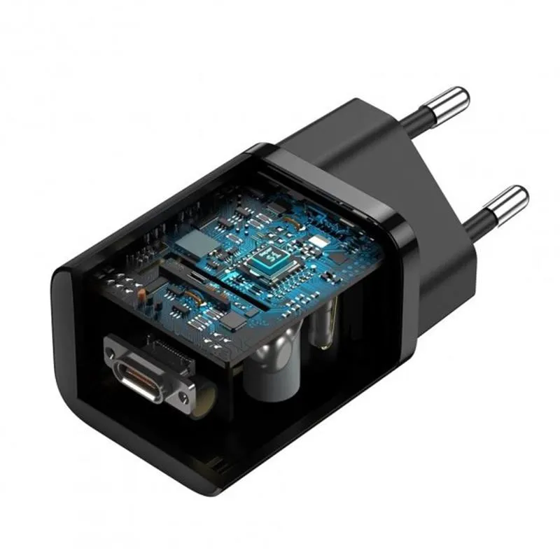 Мережевий зарядний пристрій Baseus Super Si Quick Charger 1C (1USB-C) 25W Black (CCSP020101) - мініатюра 5
