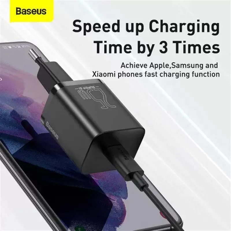 Мережевий зарядний пристрій Baseus Super Si Quick Charger 1C (1USB-C) 25W Black (CCSP020101) - мініатюра 6