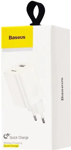 Мережевий зарядний пристрій Baseus Wall Charger QC3.0 White (CCALL-BX02) - мініатюра 2