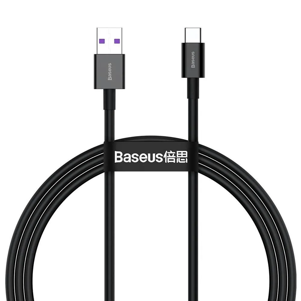 Кабель Baseus Superior Fast Charging USB - USB Type-C (M/M), 1 м, Black (CATYS-01) - зображення 1