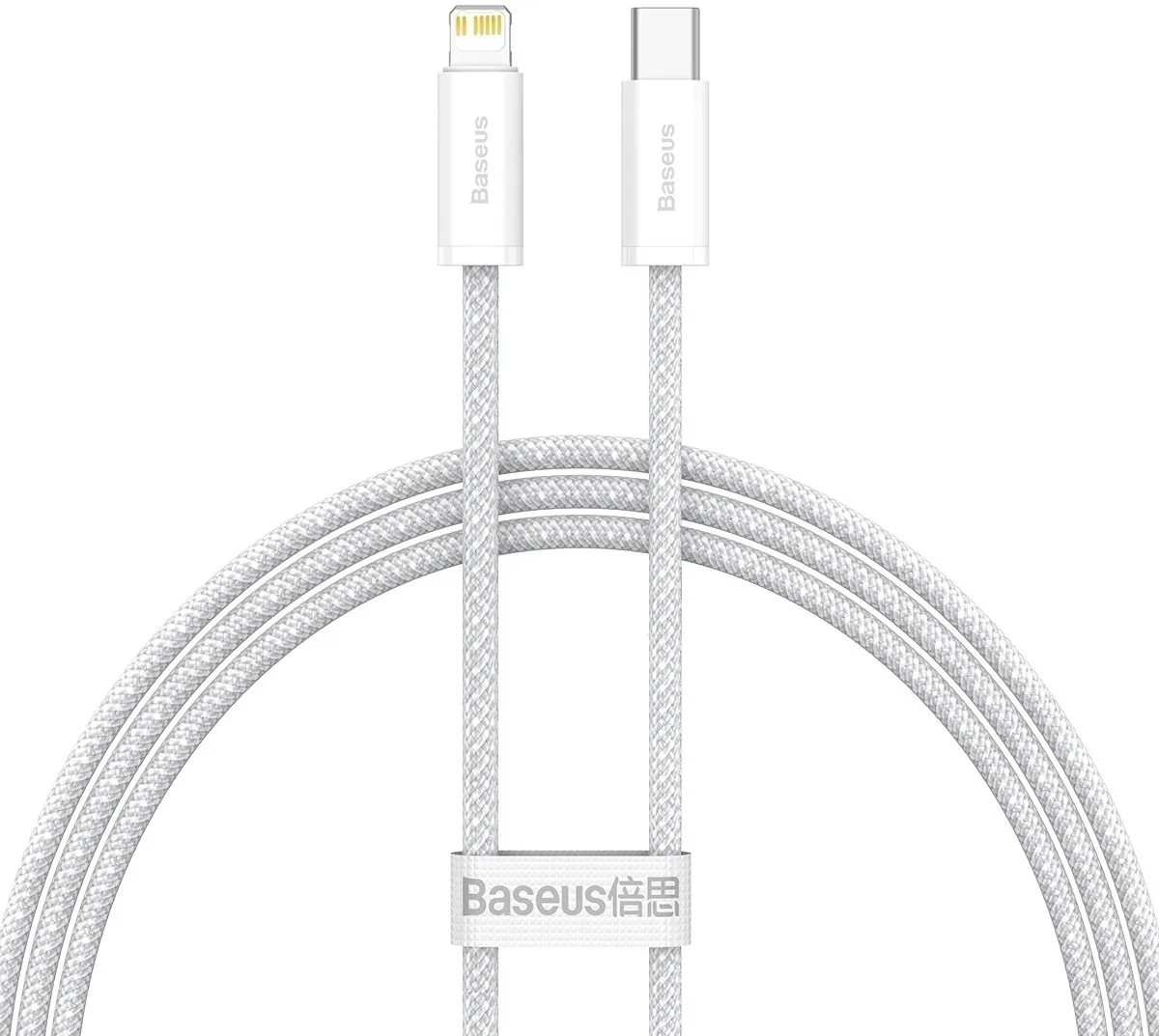 Кабель Baseus USB Type-C - Lightning (M/M), 1 м, White (CALD000002) - зображення 1