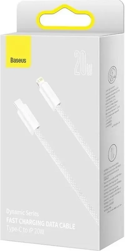 Кабель Baseus USB Type-C - Lightning (M/M), 1 м, White (CALD000002) - мініатюра 3