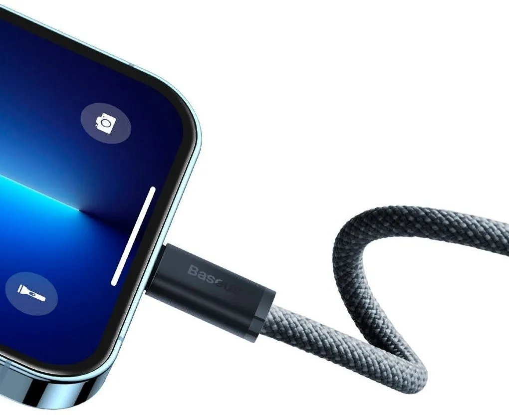 Кабель Baseus USB Type-C - Lightning (M/M), 1 м, Grey (CALD000016) - мініатюра 6