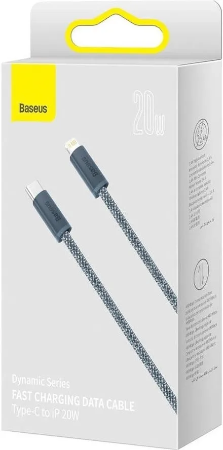 Кабель Baseus USB Type-C - Lightning (M/M), 1 м, Grey (CALD000016) - мініатюра 7