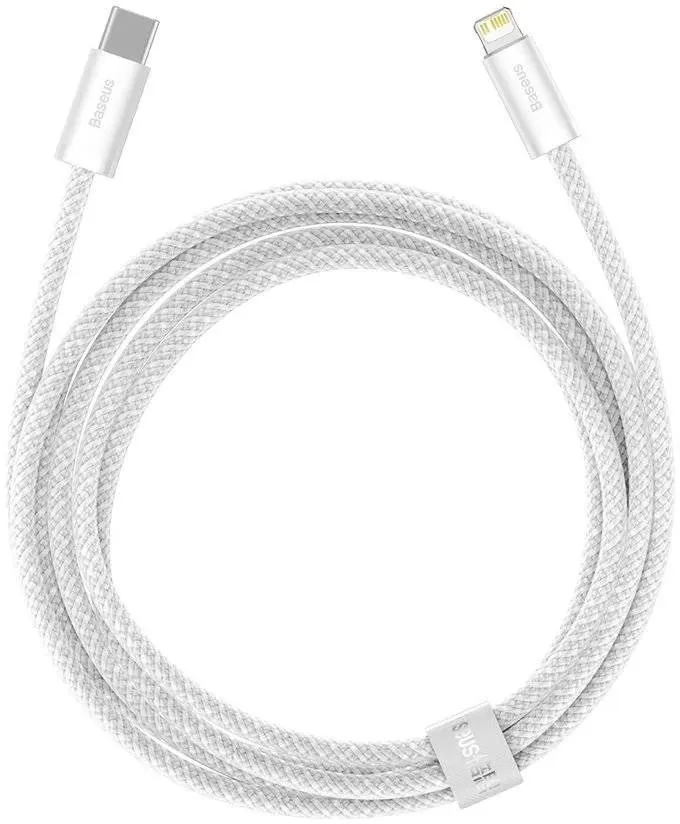 Кабель Baseus USB Type-C - Lightning (M/M), 2 м, White (CALD000102) - мініатюра 2