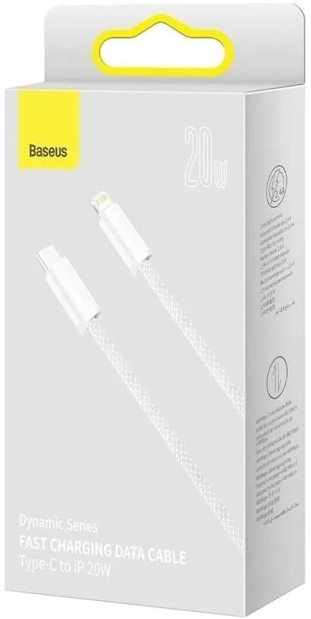 Кабель Baseus USB Type-C - Lightning (M/M), 2 м, White (CALD000102) - мініатюра 4