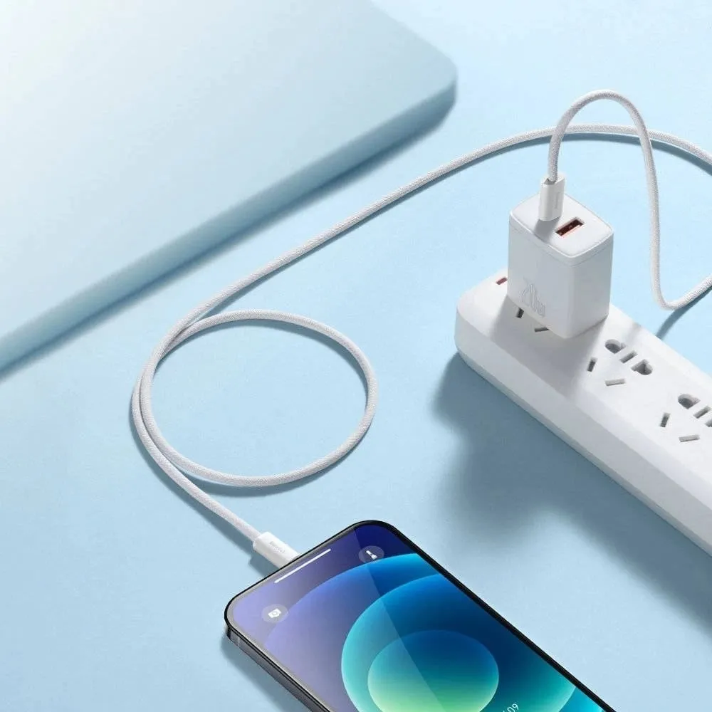 Кабель Baseus USB Type-C - Lightning (M/M), 2 м, White (CALD000102) - мініатюра 6