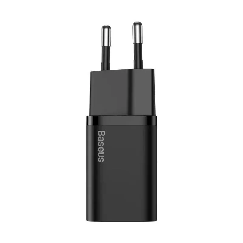 Мережевий зарядний пристрій Baseus (1USB-C) 30W Super-Si EU Black (CCSUP-J01) - мініатюра 2
