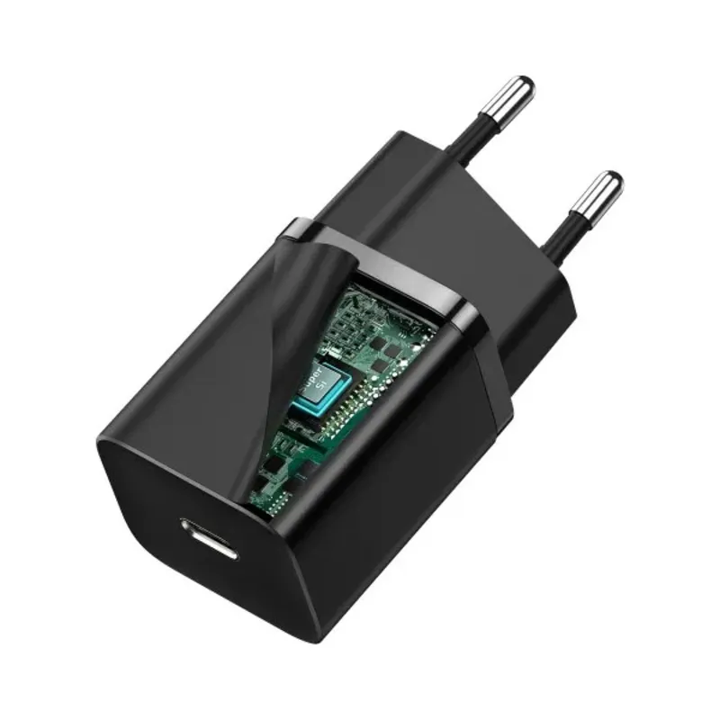 Мережевий зарядний пристрій Baseus (1USB-C) 30W Super-Si EU Black (CCSUP-J01) - мініатюра 4