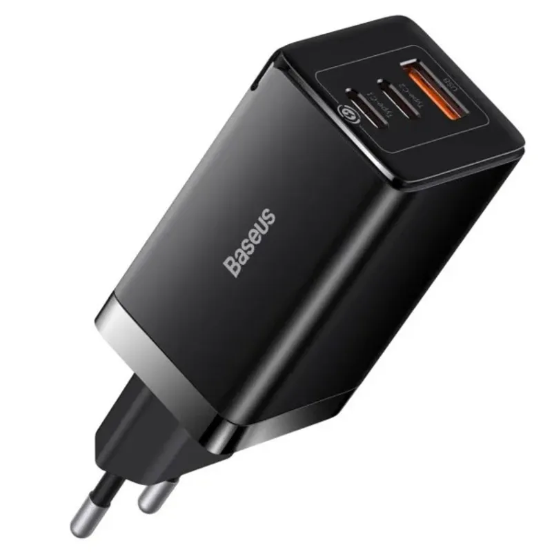 Мережевий зарядний пристрій Baseus GaN5 Pro (3USB, 3.25A) 65W Black (CCGP120201) + кабель Type-C to Type-C - мініатюра 2