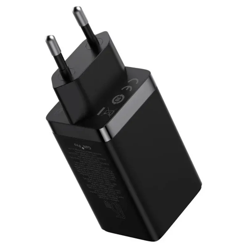 Мережевий зарядний пристрій Baseus GaN5 Pro (3USB, 3.25A) 65W Black (CCGP120201) + кабель Type-C to Type-C - мініатюра 3