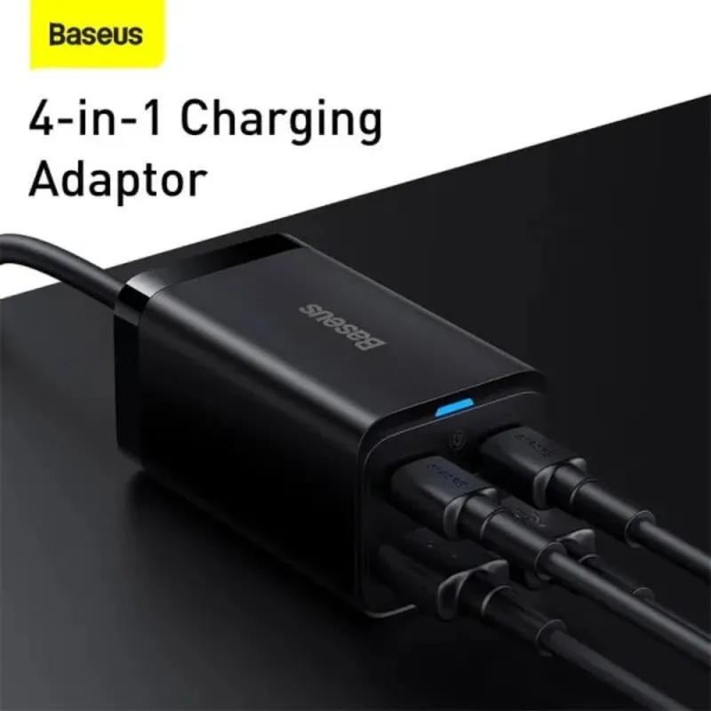 Мережевий зарядний пристрій Baseus GaN3 Pro (2USB+2Type-C) QC3.0 65W Black (CCGP040101) - мініатюра 11
