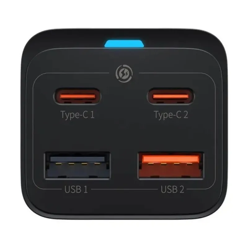 Мережевий зарядний пристрій Baseus GaN3 Pro (2USB+2Type-C) QC3.0 65W Black (CCGP040101) - мініатюра 2