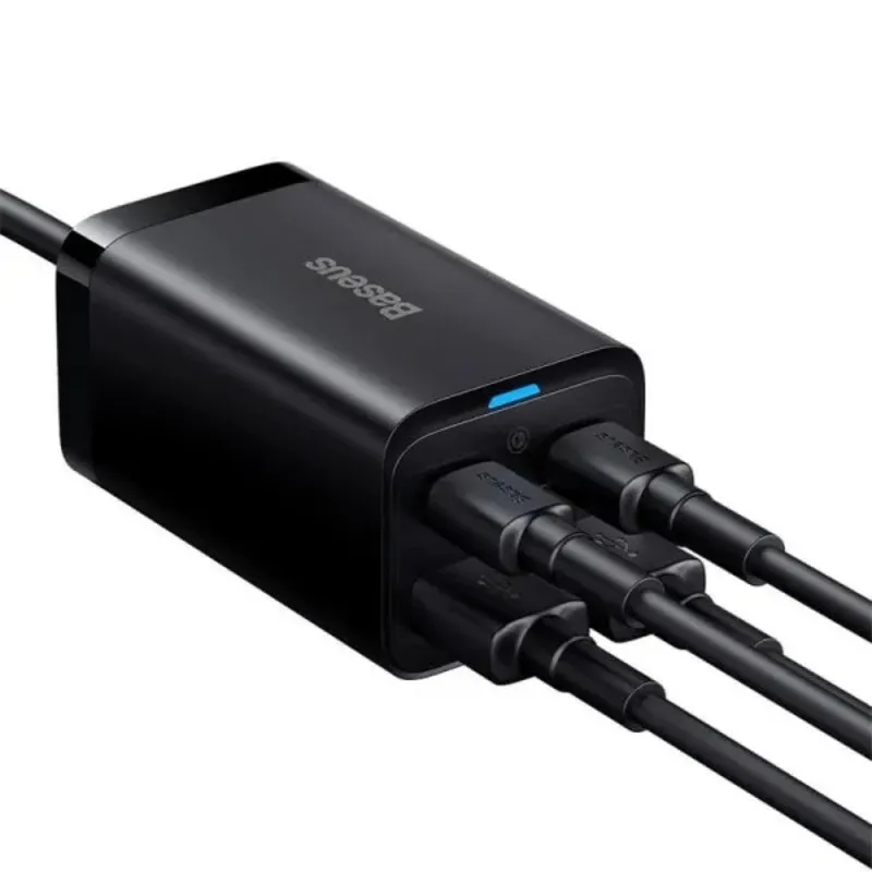 Мережевий зарядний пристрій Baseus GaN3 Pro (2USB+2Type-C) QC3.0 65W Black (CCGP040101) - мініатюра 4