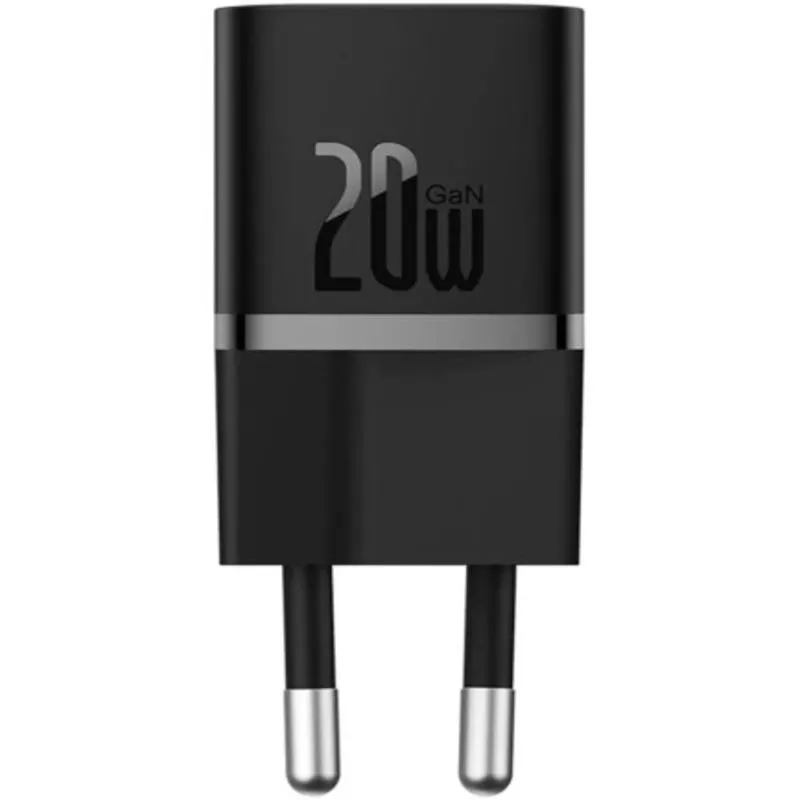 Мережевий зарядний пристрій Baseus GaN5 FC mini 1C (1USB-C) 20W Black (CCGN050101) - зображення 1
